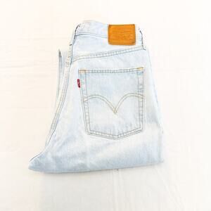 Levi's Ribcage Straight Ankle Light Wash Denim Jeans Button Fly Size 29
